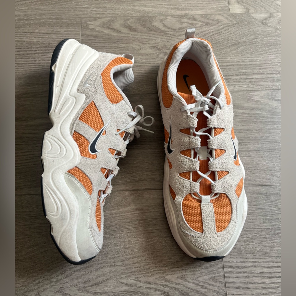 Nike Gray & Orange Tech Hera Sneakers Athletic Shoes Size 15 Men’s - Picture 2 of 10